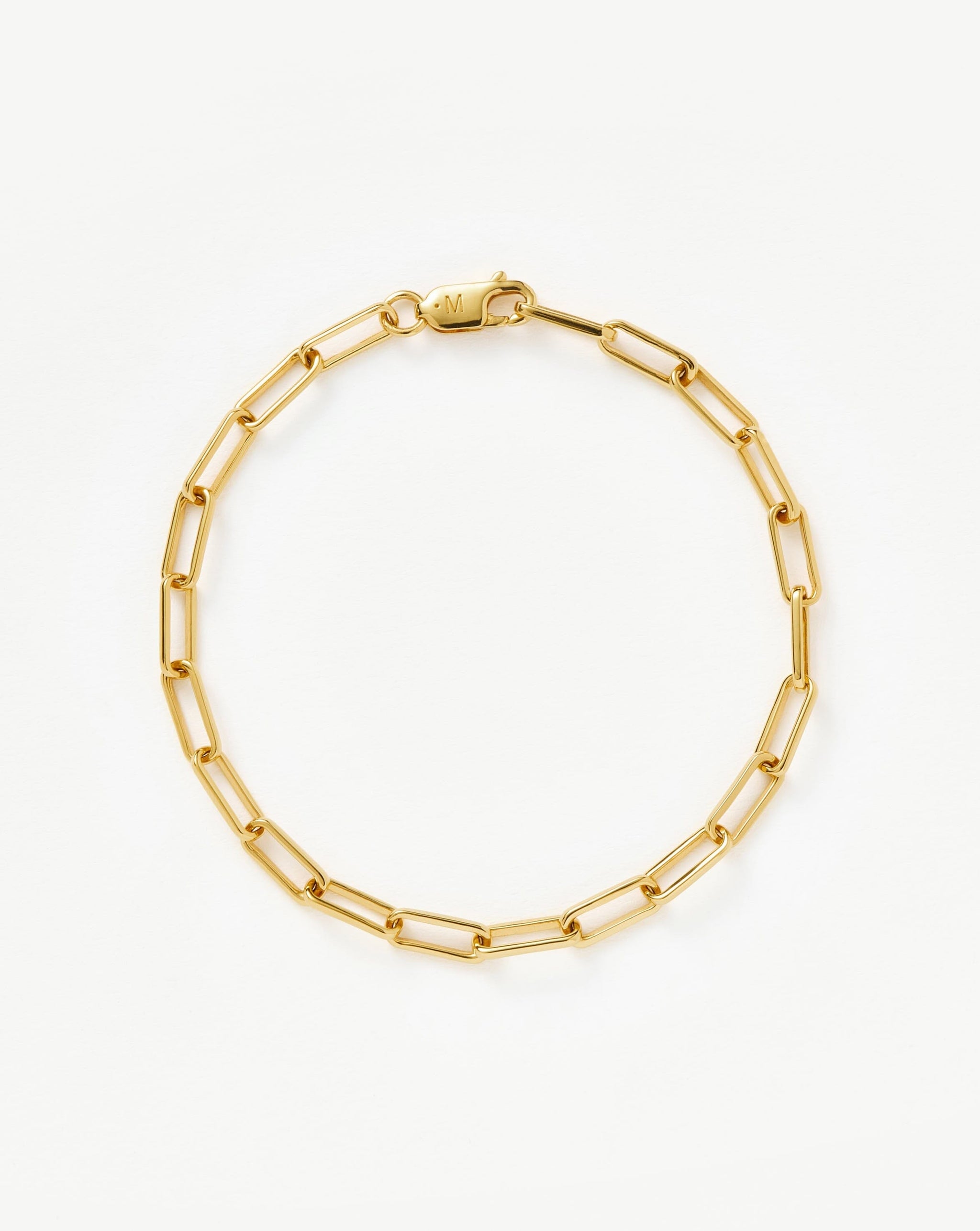 Classic Mini Paperclip Chain Bracelet | 18ct Gold Plated Bracelets Missoma 
