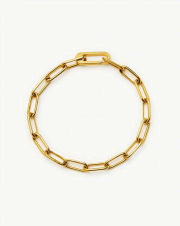 Classic Paperclip Chain Bracelet | 18ct Gold Plated Bracelets Missoma 