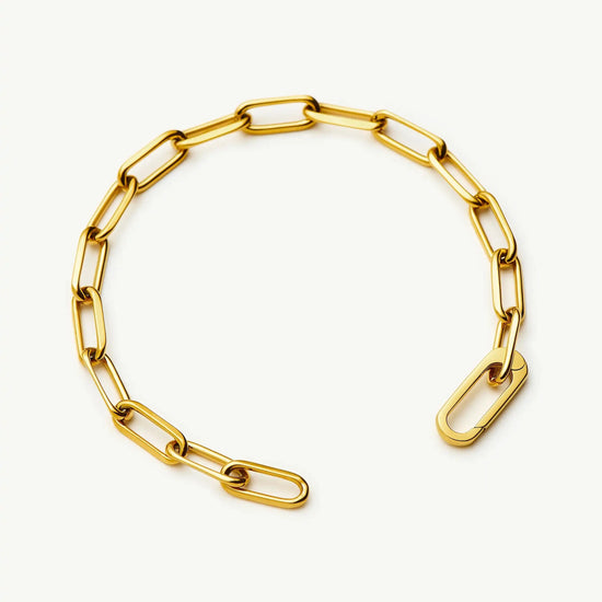 Classic Paperclip Chain Bracelet | 18ct Gold Plated Bracelets Missoma 