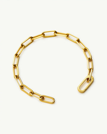 Classic Paperclip Chain Bracelet | 18ct Gold Plated Bracelets Missoma 