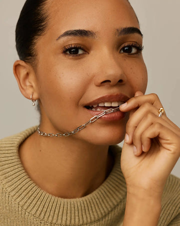 Classic Paperclip Chain Necklace | Platinum Plated Necklaces Missoma 
