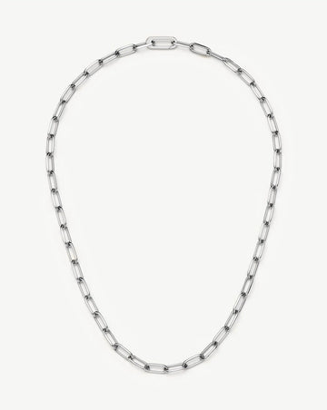 Classic Paperclip Chain Necklace | Platinum Plated Necklaces Missoma 
