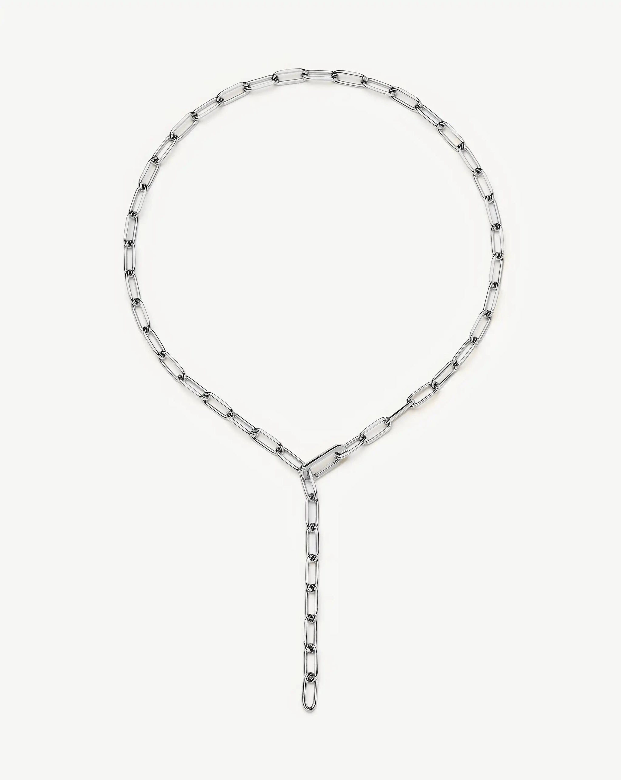 Classic Paperclip Chain Necklace | Platinum Plated Necklaces Missoma 