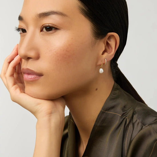 Classic Pave Huggies | 18ct Gold Vermeil/Cubic Zirconia Earrings Missoma 