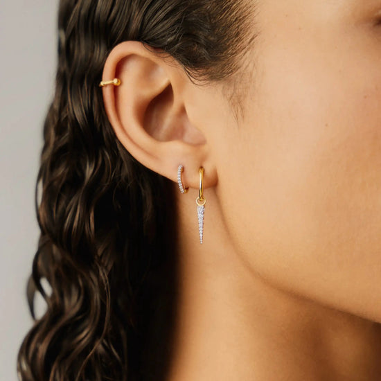 Classic Pave Huggies | 18ct Gold Vermeil/Cubic Zirconia Earrings Missoma 