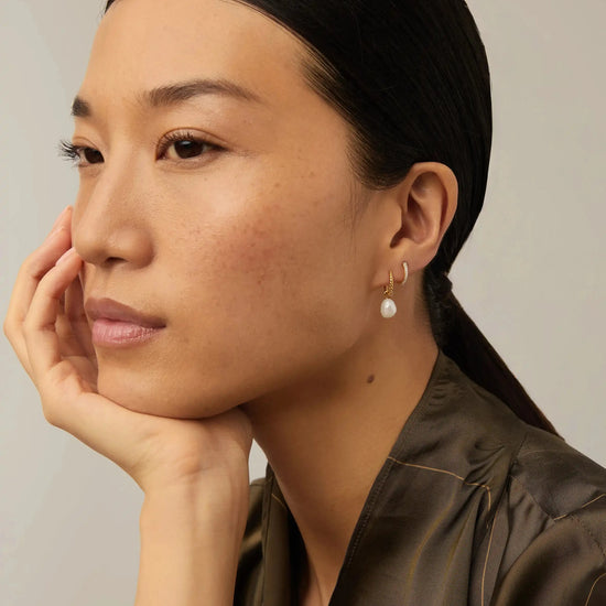 Classic Pave Huggies | 18ct Gold Vermeil/Cubic Zirconia Earrings Missoma 