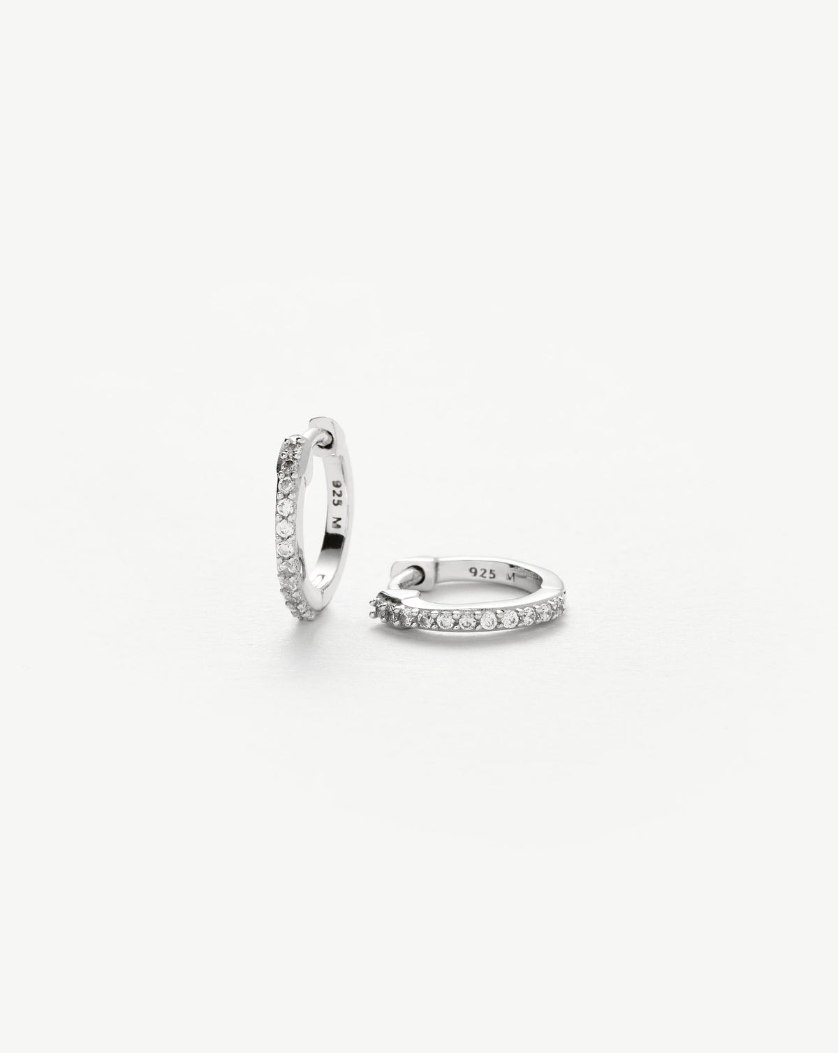 Classic Pave Huggies Sterling Silver Cubic Zirconia