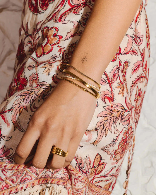 Classic Round Bangle | 18ct Gold Plated Bracelets Missoma 