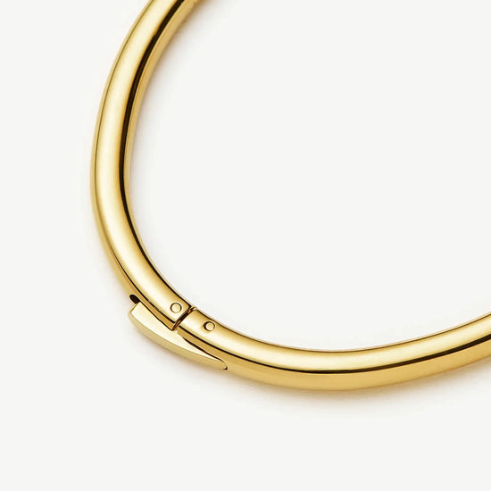 Classic Round Hinged Bangle | 18ct Gold Plated Bracelets Missoma 