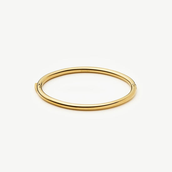 Classic Round Hinged Bangle | 18ct Gold Plated Bracelets Missoma 
