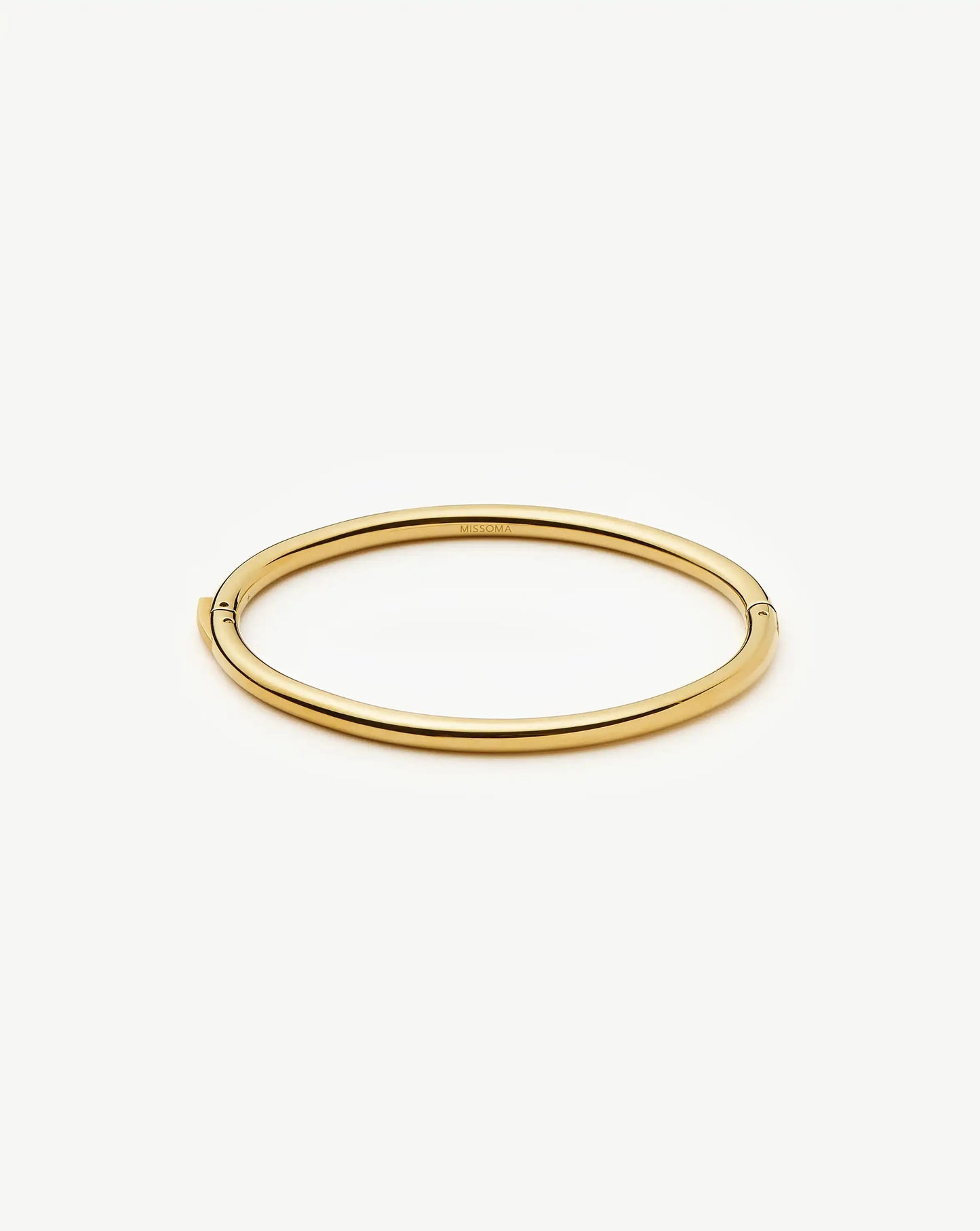 Classic Round Hinged Bangle | 18ct Gold Plated Bracelets Missoma 