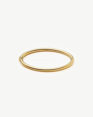 Classic Round Hinged Bangle | 18ct Gold Plated Bracelets Missoma 