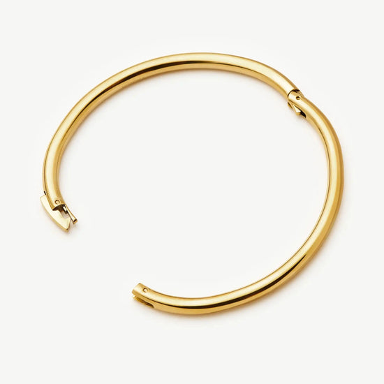 Classic Round Hinged Bangle | 18ct Gold Plated Bracelets Missoma 