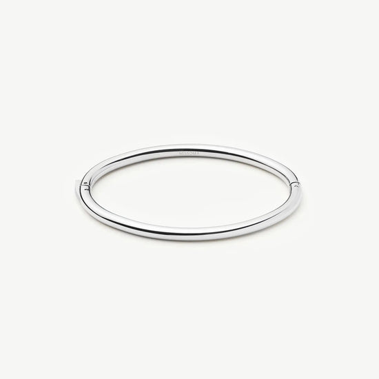 Classic Round Hinged Bangle | Platinum Plated Bracelets Missoma 