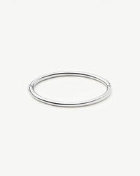 Classic Round Hinged Bangle | Platinum Plated Bracelets Missoma 