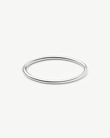 Classic Round Hinged Bangle | Platinum Plated Bracelets Missoma 
