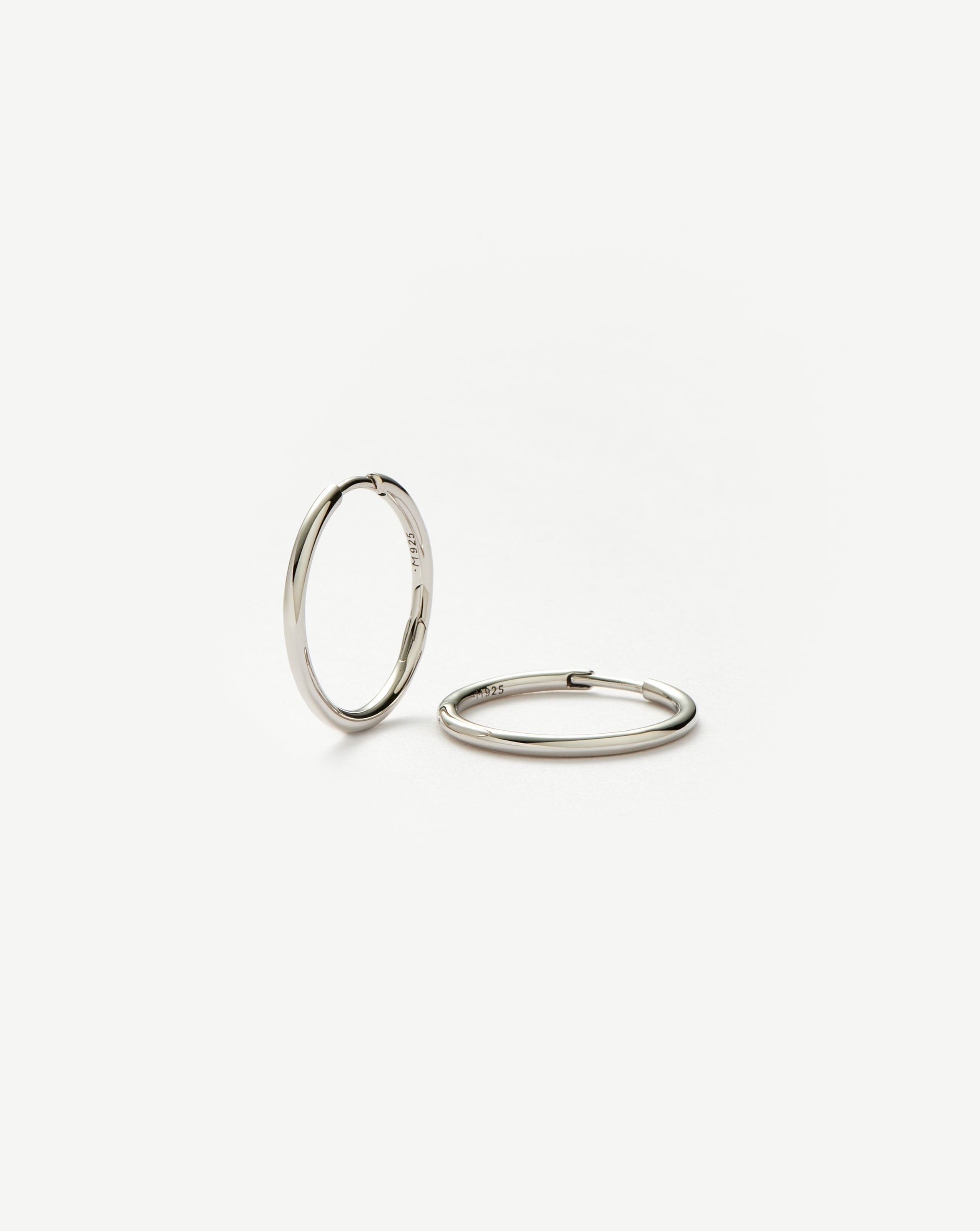 Classic Small Hoop Earrings | Rhodium Plated on Recycled Sterling Silver Earrings Missoma 