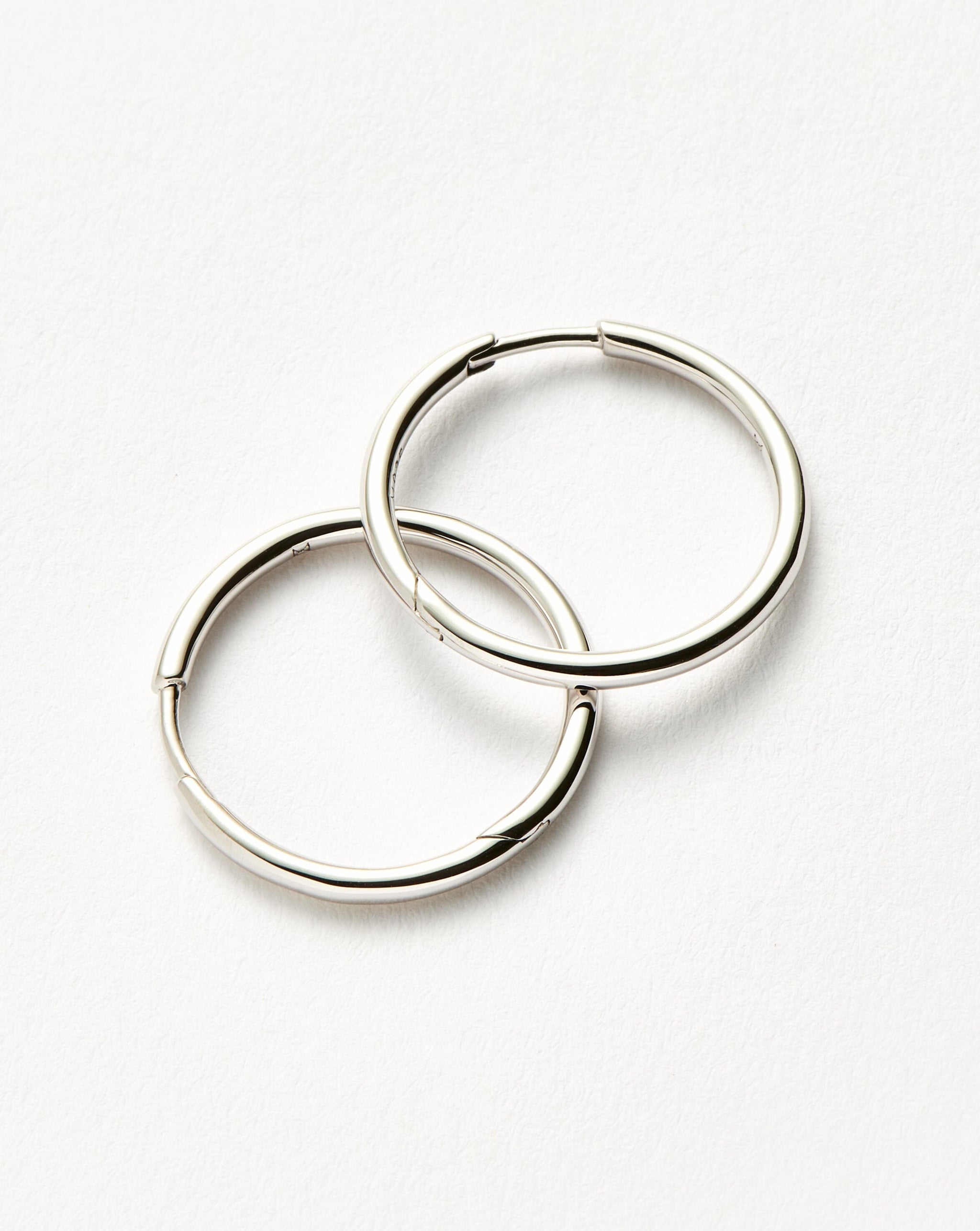 Classic Small Hoop Earrings | Rhodium Plated on Recycled Sterling Silver Earrings Missoma 