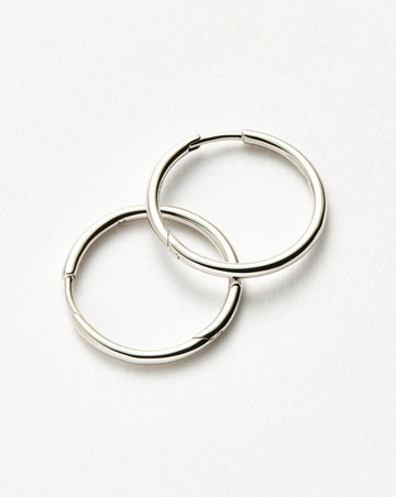 Classic Small Hoop Earrings | Rhodium Plated on Recycled Sterling Silver Earrings Missoma 