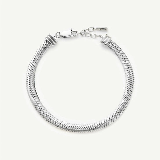 Classic Snake Chain Bracelet | Platinum Plated Bracelets Missoma 