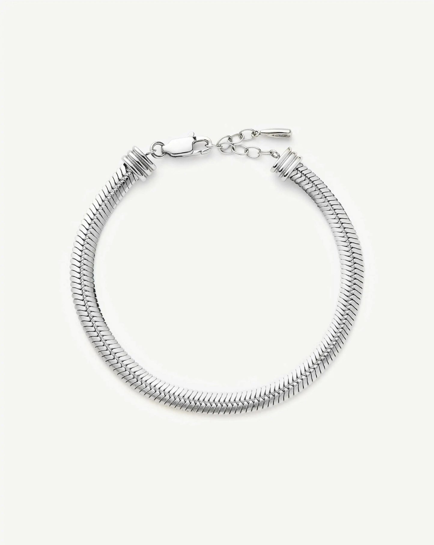 Classic Snake Chain Bracelet | Platinum Plated Bracelets Missoma 