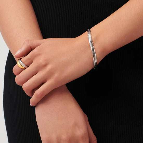 Classic Snake Chain Bracelet | Platinum Plated Bracelets Missoma 