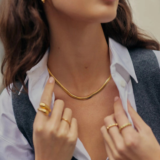 Classic Snake Chain Necklace | 18ct Gold Plated Necklaces Missoma 