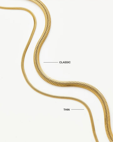 Classic Snake Chain Necklace | 18ct Gold Plated Necklaces Missoma 