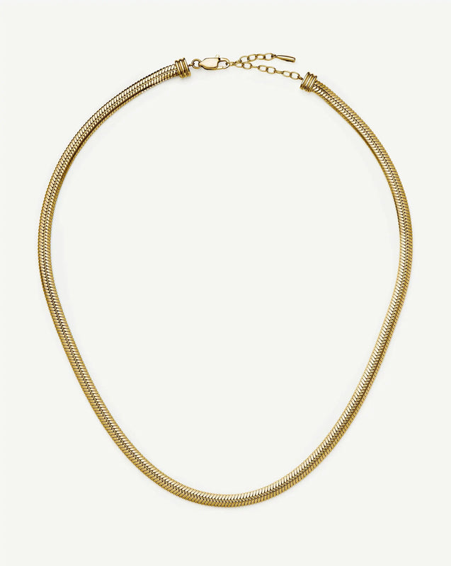Classic Snake Chain Necklace | 18ct Gold Plated