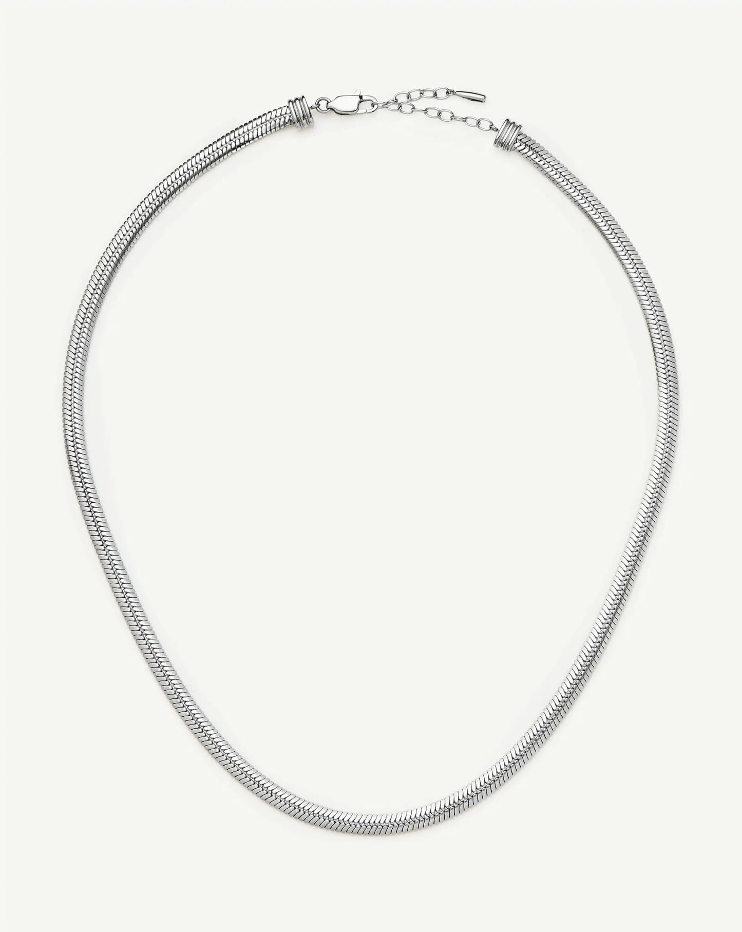 Classic Snake Chain Necklace | Platinum Plated Necklaces Missoma 