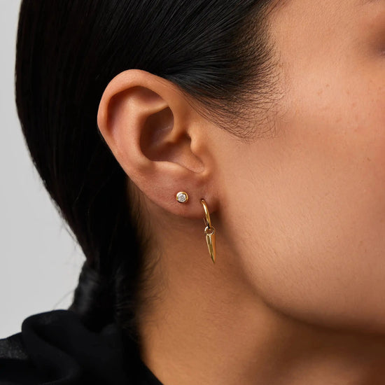 Classic Stone Stud Earrings | 18ct Gold Vermeil/Cubic Zirconia Earrings Missoma 