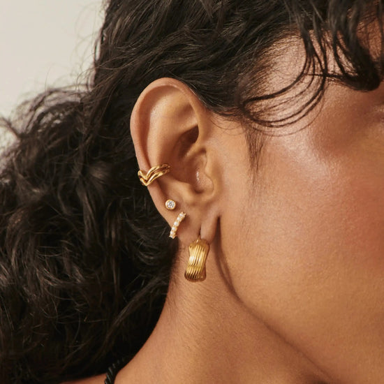 Classic Stone Stud Earrings | 18ct Gold Vermeil/Cubic Zirconia Earrings Missoma 