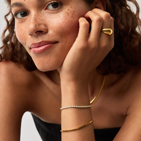Classic Tennis Bracelet | 18ct Gold Vermeil Cubic Zirconia Bracelets Missoma 