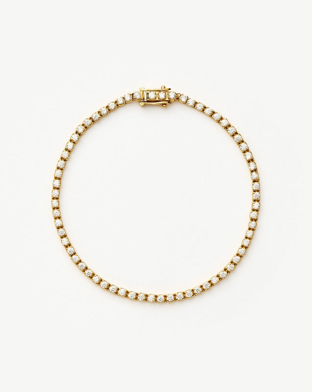 Classic Tennis Bracelet | 18ct Gold Vermeil Cubic Zirconia