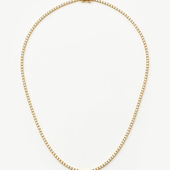 Classic Tennis Necklace | 18ct Gold Vermeil Cubic Zirconia Necklaces Missoma 