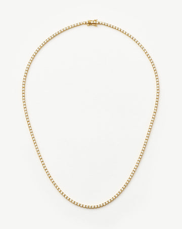 Classic Tennis Necklace | 18ct Gold Vermeil Cubic Zirconia Necklaces Missoma 