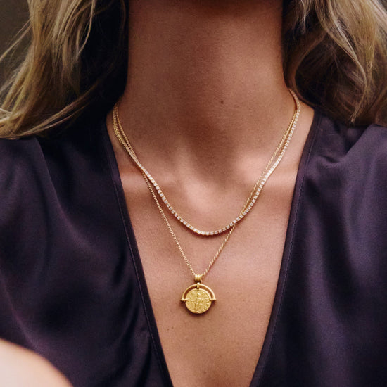Classic Tennis Necklace | 18ct Gold Vermeil Cubic Zirconia Necklaces Missoma 