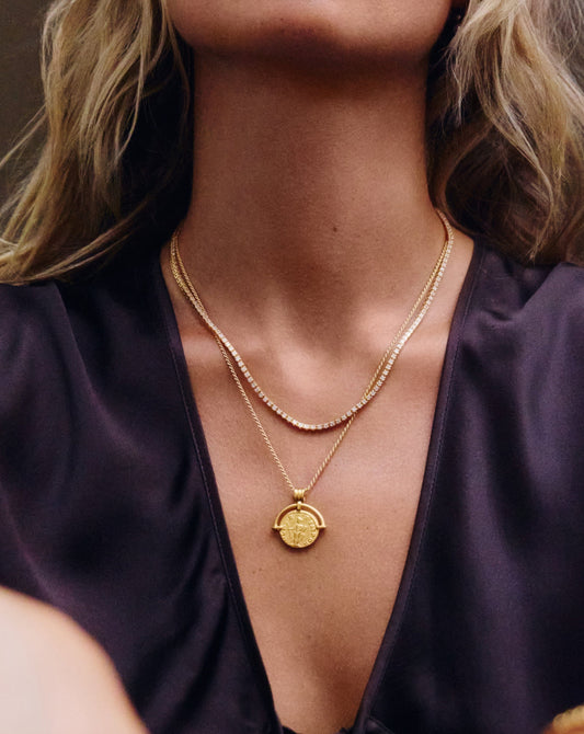 Classic Tennis Necklace | 18ct Gold Vermeil Cubic Zirconia Necklaces Missoma 