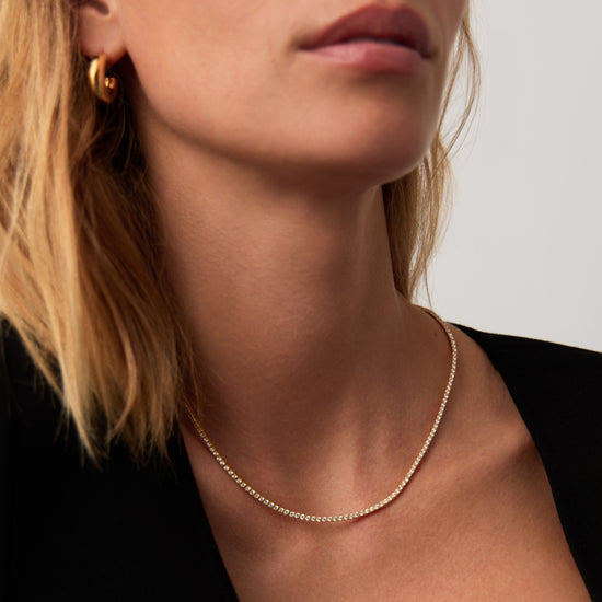 Classic Tennis Necklace | 18ct Gold Vermeil Cubic Zirconia Necklaces Missoma 