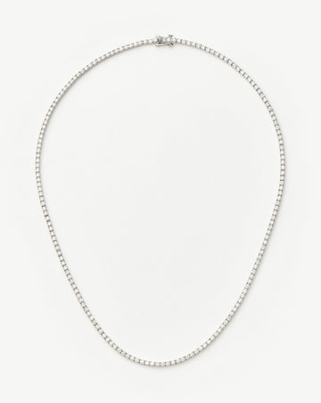 Classic Tennis Necklace | Sterling Silver Cubic Zirconia Necklaces Missoma 