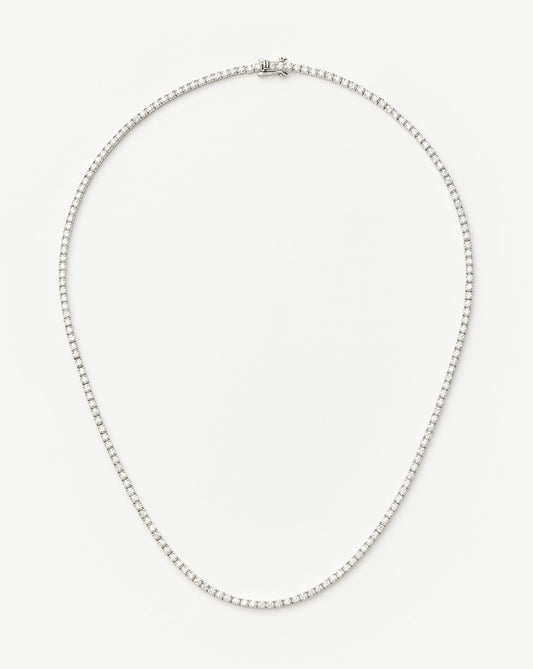 Classic Tennis Necklace | Sterling Silver Cubic Zirconia Necklaces Missoma 