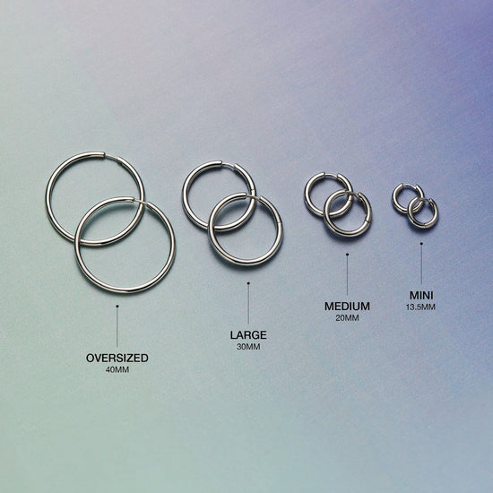 Classic Tunnel Medium Hoop Earrings | Silver Plated Earrings Missoma 