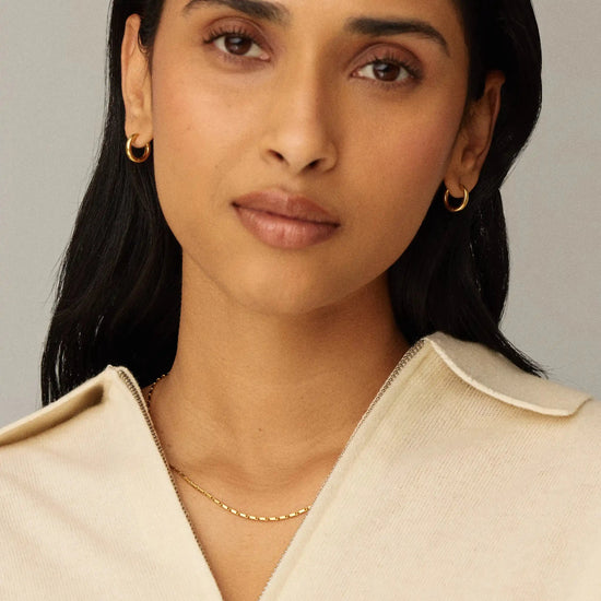 Classic Tunnel Mini Hoop Earrings | 18ct Gold Vermeil Earrings Missoma 