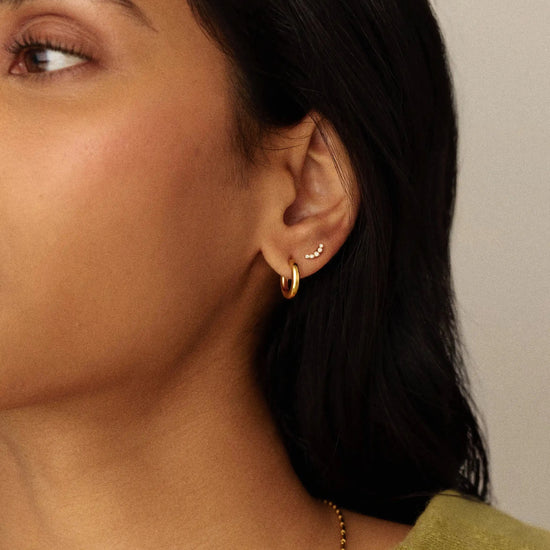 Classic Tunnel Mini Hoop Earrings | 18ct Gold Vermeil Earrings Missoma 