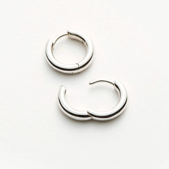 Classic Tunnel Mini Hoop Earrings | Silver Plated Earrings Missoma 