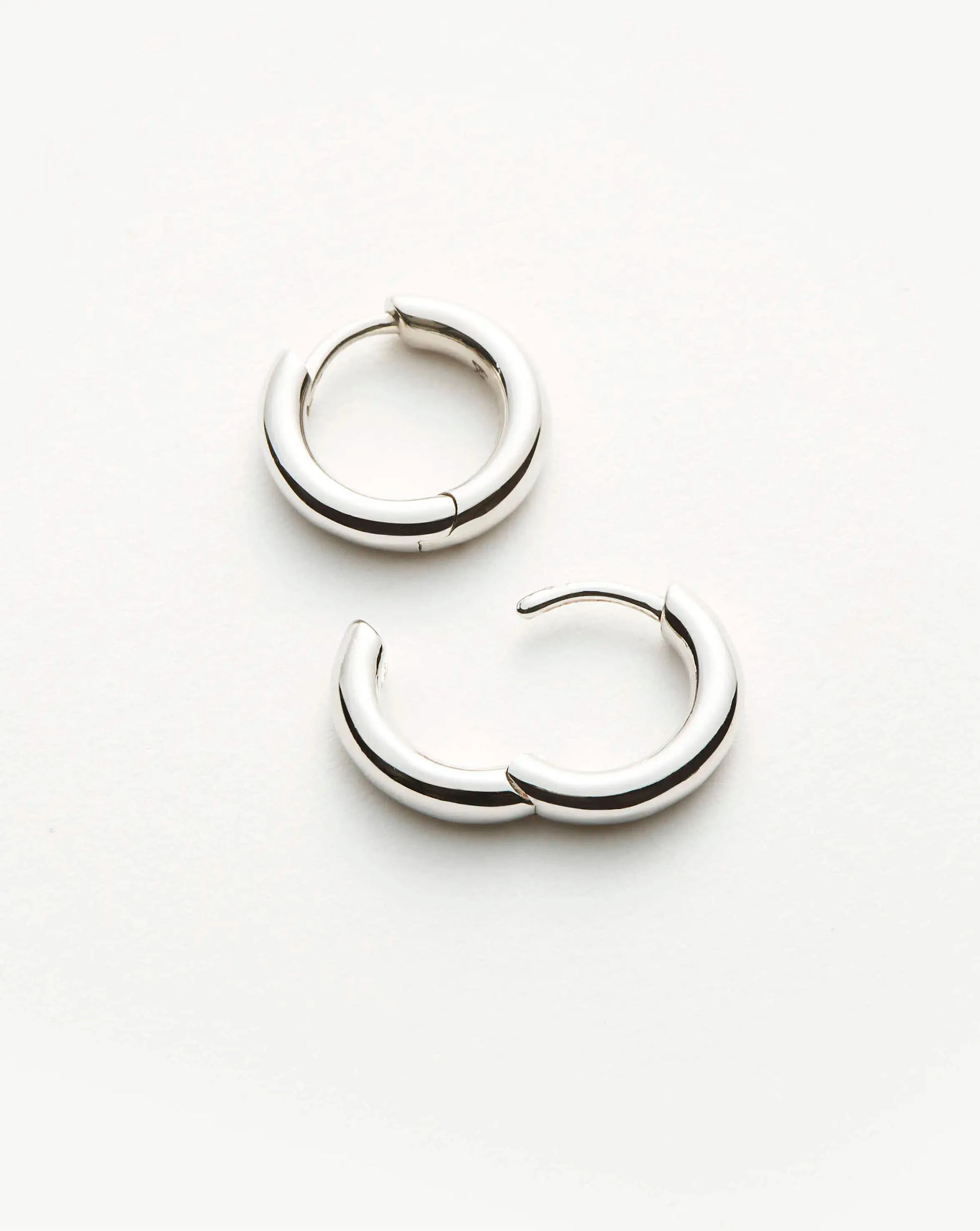 Classic Tunnel Mini Hoop Earrings | Silver Plated Earrings Missoma 