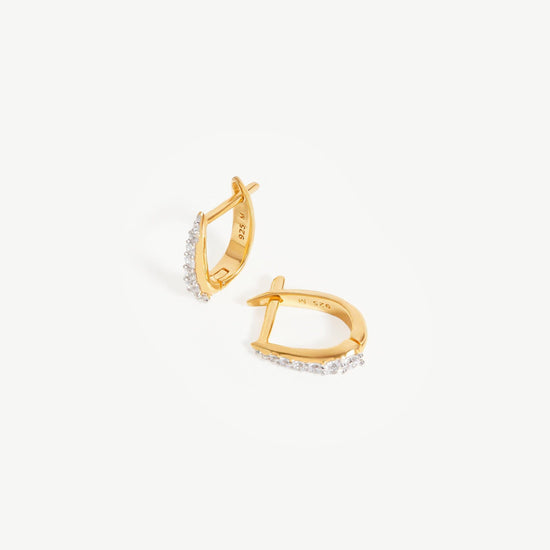 Claw Huggies | 18ct Gold Plated Vermeil/Pavé Earrings Missoma 