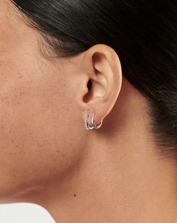 Claw Huggies | Sterling Silver/Pavé Earrings Missoma 