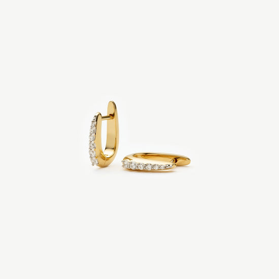 Claw Pave Huggies | 18ct Gold Plated/Cubic Zirconia Earrings Missoma 