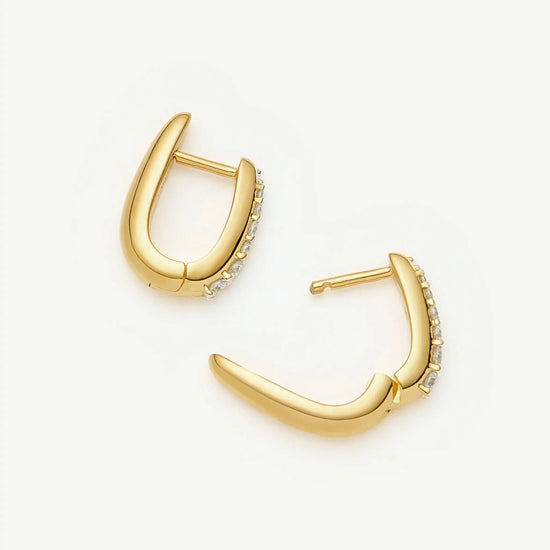 Claw Pave Huggies | 18ct Gold Vermeil/Cubic Zirconia Earrings Missoma 